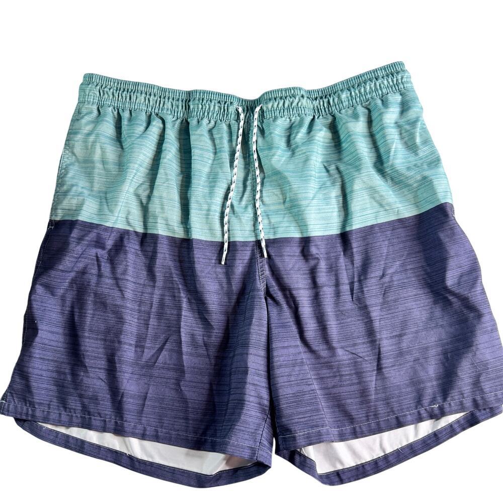 Goodfellow & Co Men’s Swim Trunks XXL Green Gray Colorblock Board Shorts